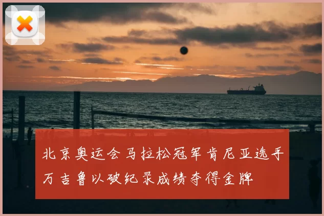 北京奥运会马拉松冠军肯尼亚选手万吉鲁以破纪录成绩夺得金牌