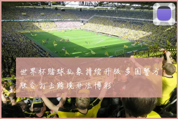 世界杯赌球乱象持续升级 多国警方联合打击跨境非法博彩